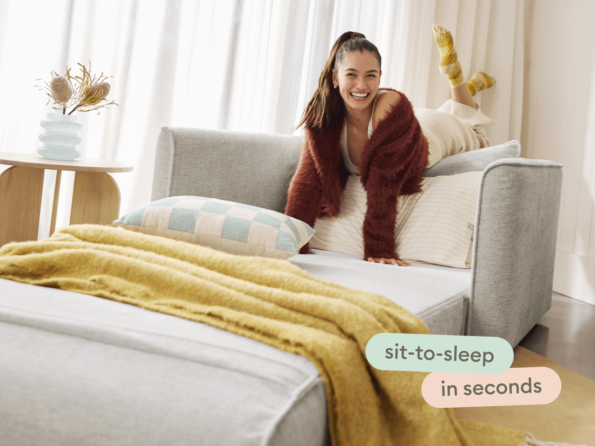 Koala Sofa Bed [4th Gen] - 1.5-Seater (Single) / Silver Sand (Luxe)
