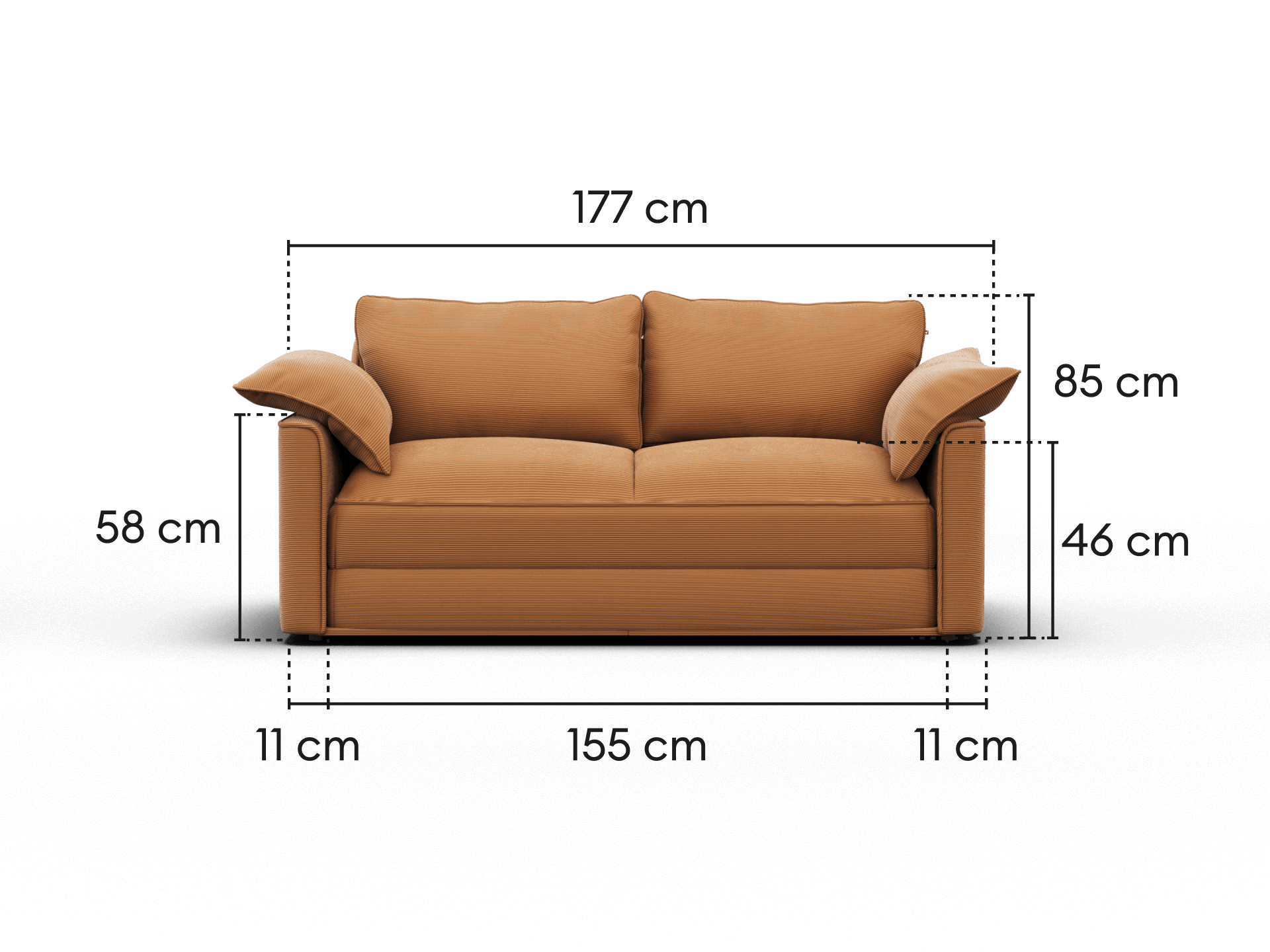 Koala Sofa Bed [4th Gen] - 3-Seater (King) / Sandstone (Cord)