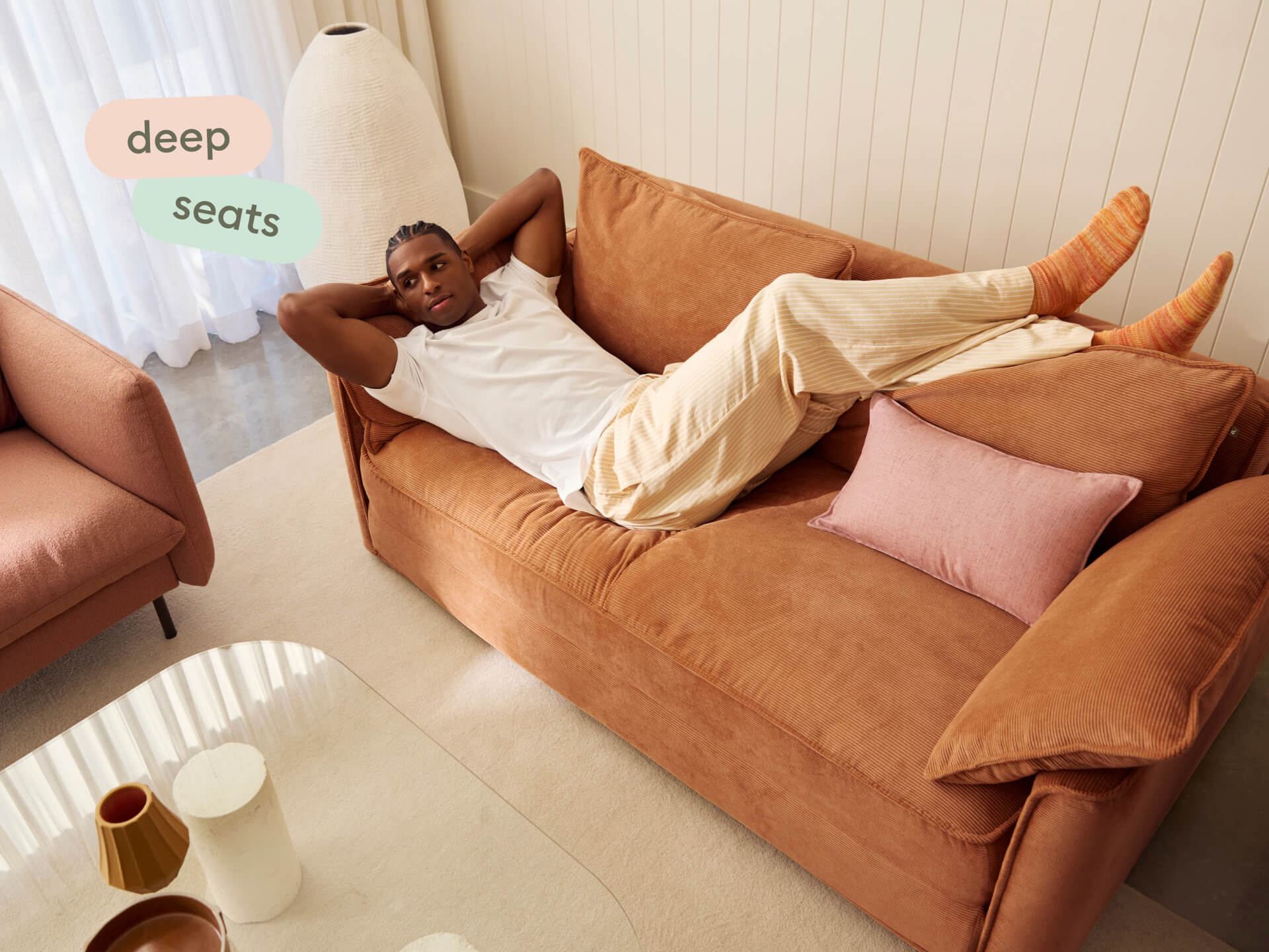 Koala Sofa Bed [4th Gen] - 3-Seater (King) / Sandstone (Cord)