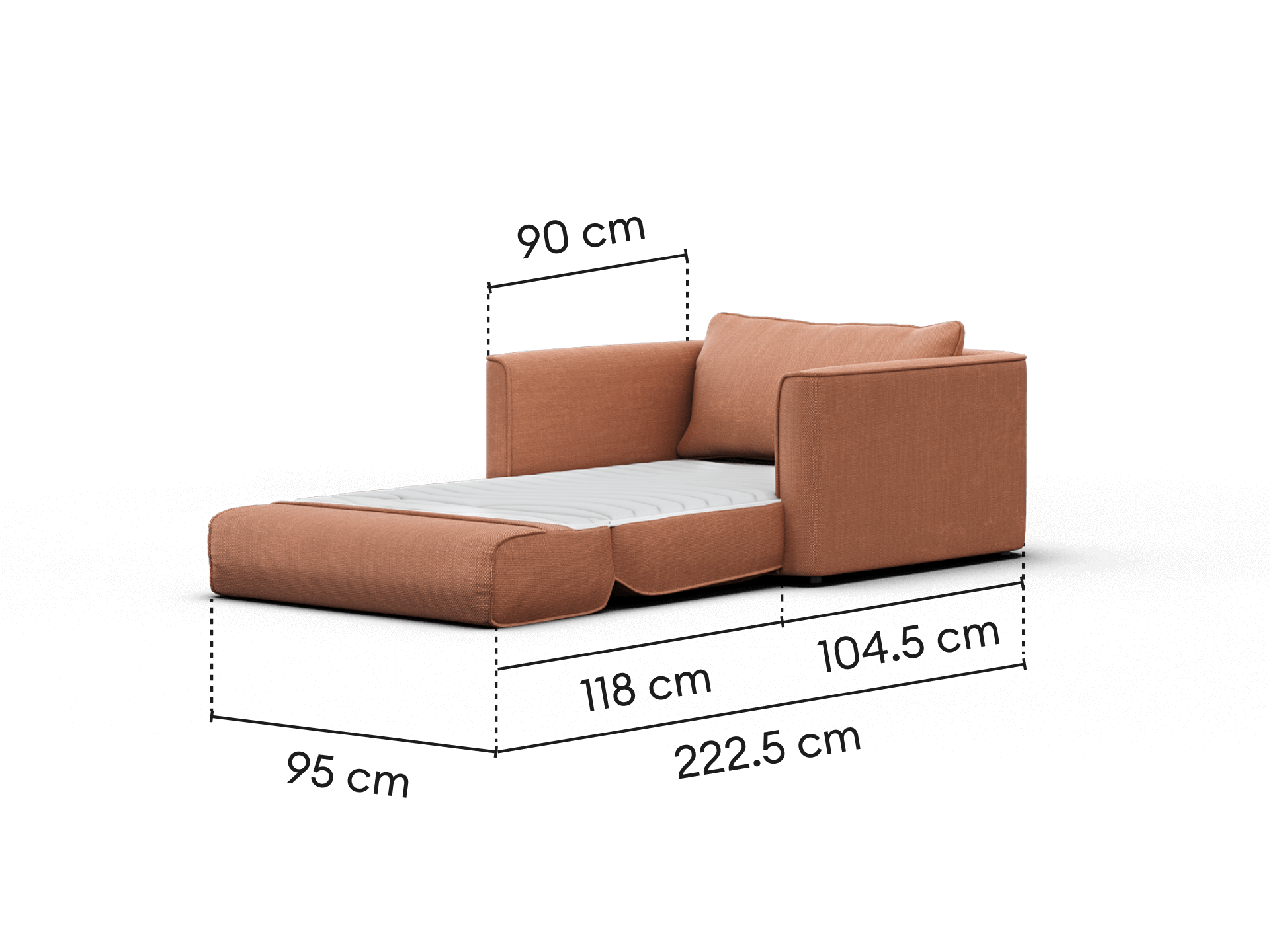 Koala Sofa Bed [4th Gen] - 1.5-Seater (Single) / Sandstone (Cord)