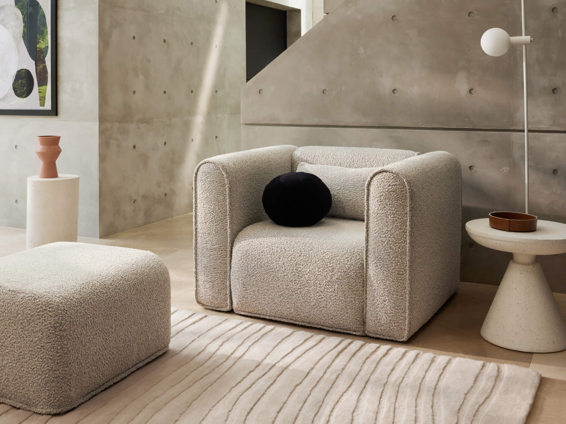 Bangalow Modular Sofa - Armchair / 1-Seater / Limestone (Luxe)