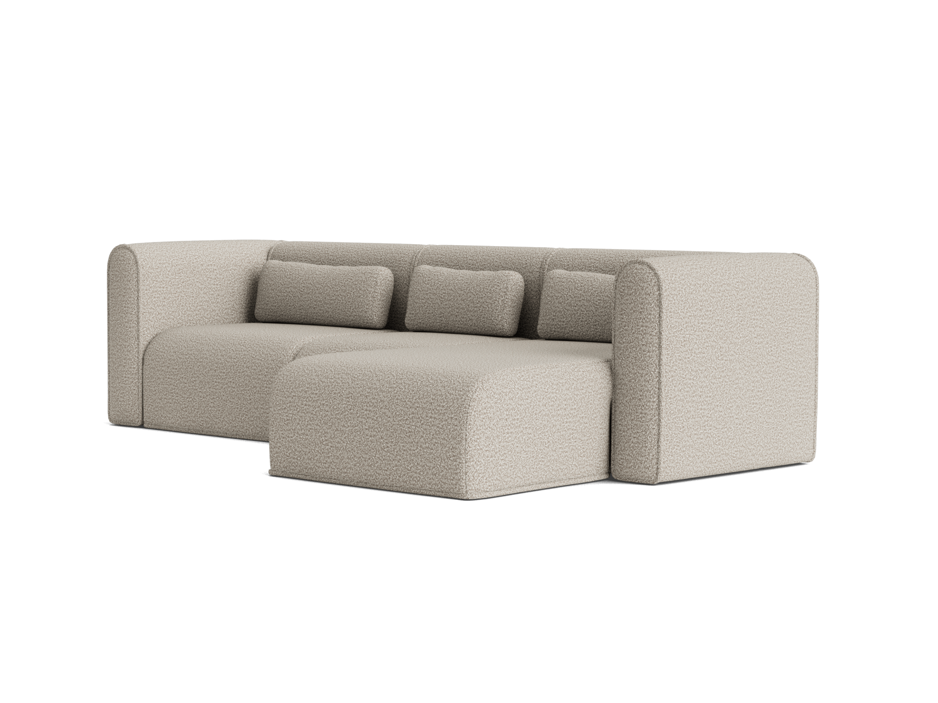 Bangalow Modular Sofa - Chaise / 4-Seater / Limestone (Luxe)