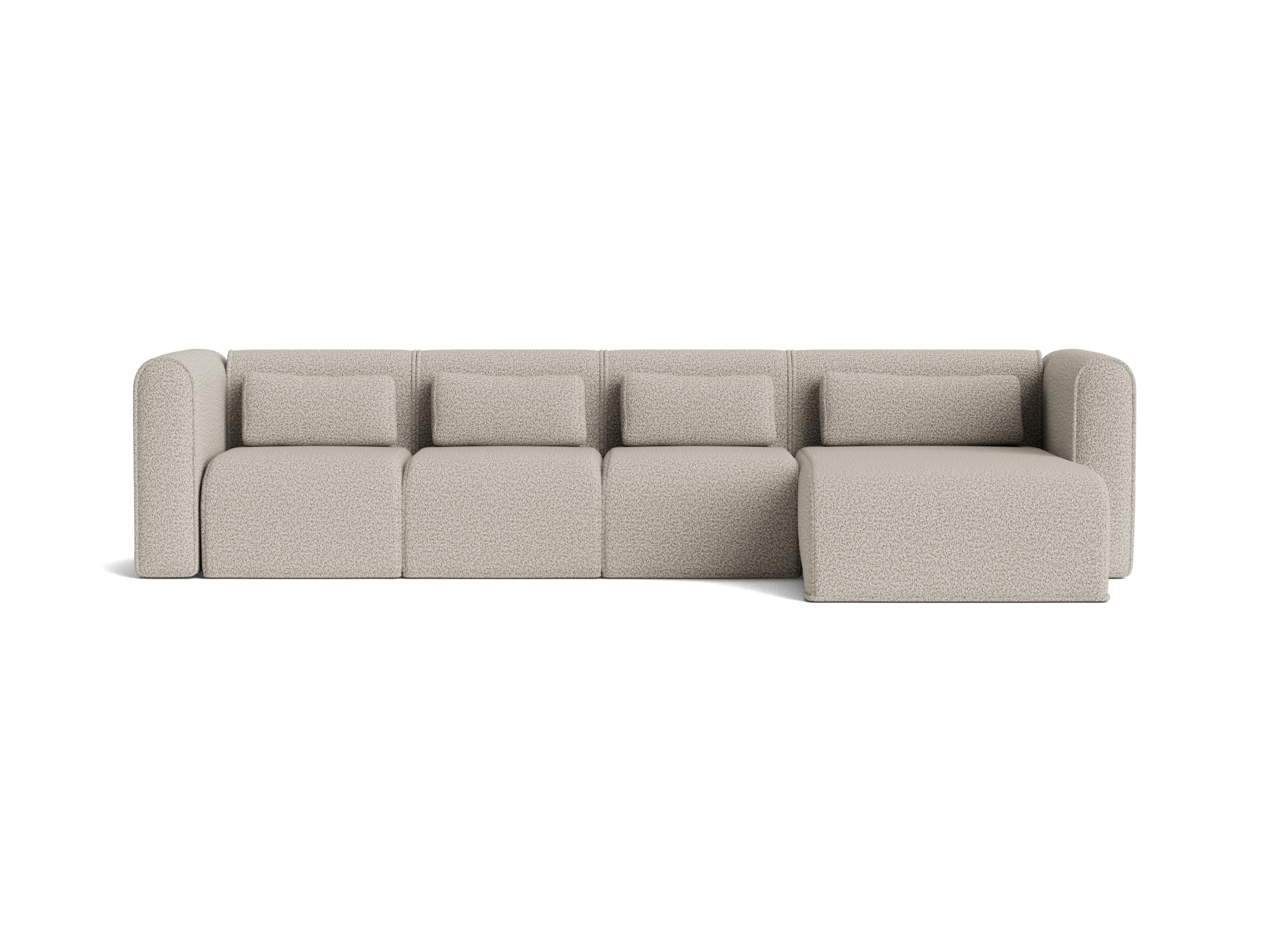 Bangalow Modular Sofa - Chaise / 5-Seater / Limestone (Luxe)