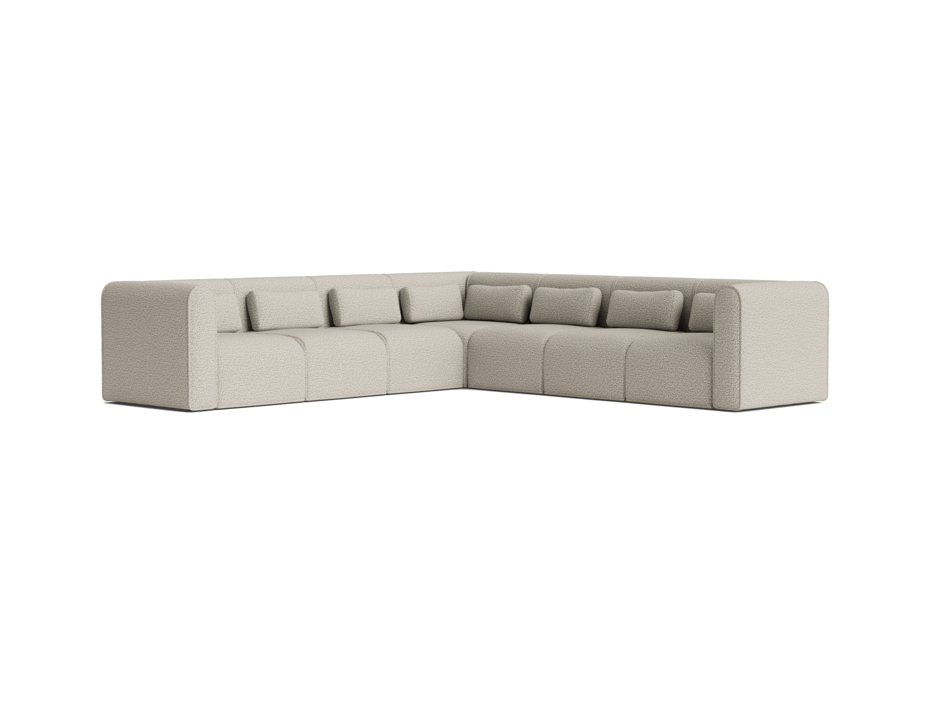 Bangalow Modular Sofa - Corner / 8-Seater / Limestone (Luxe)