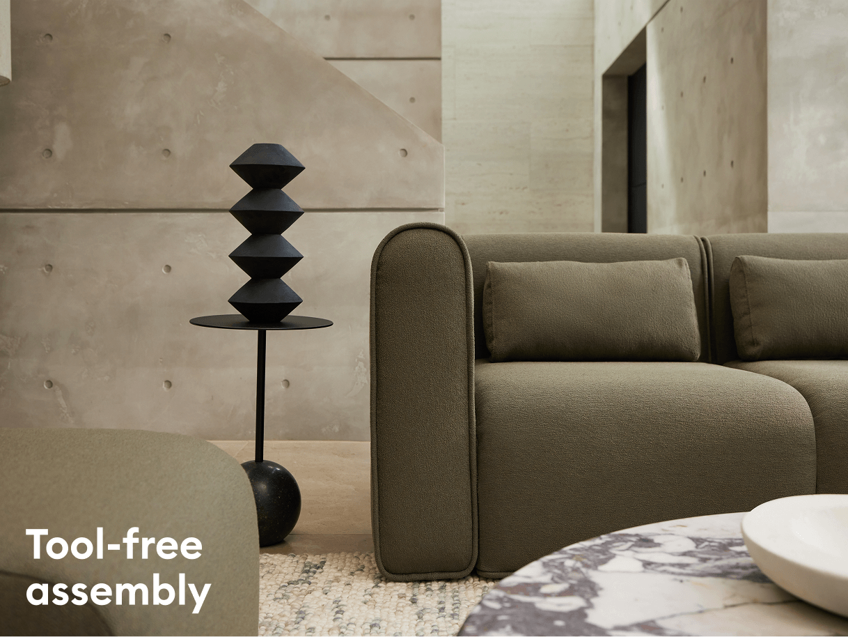 Bangalow Modular Sofa - 2 Sections / Green Wattle / Extra Wide