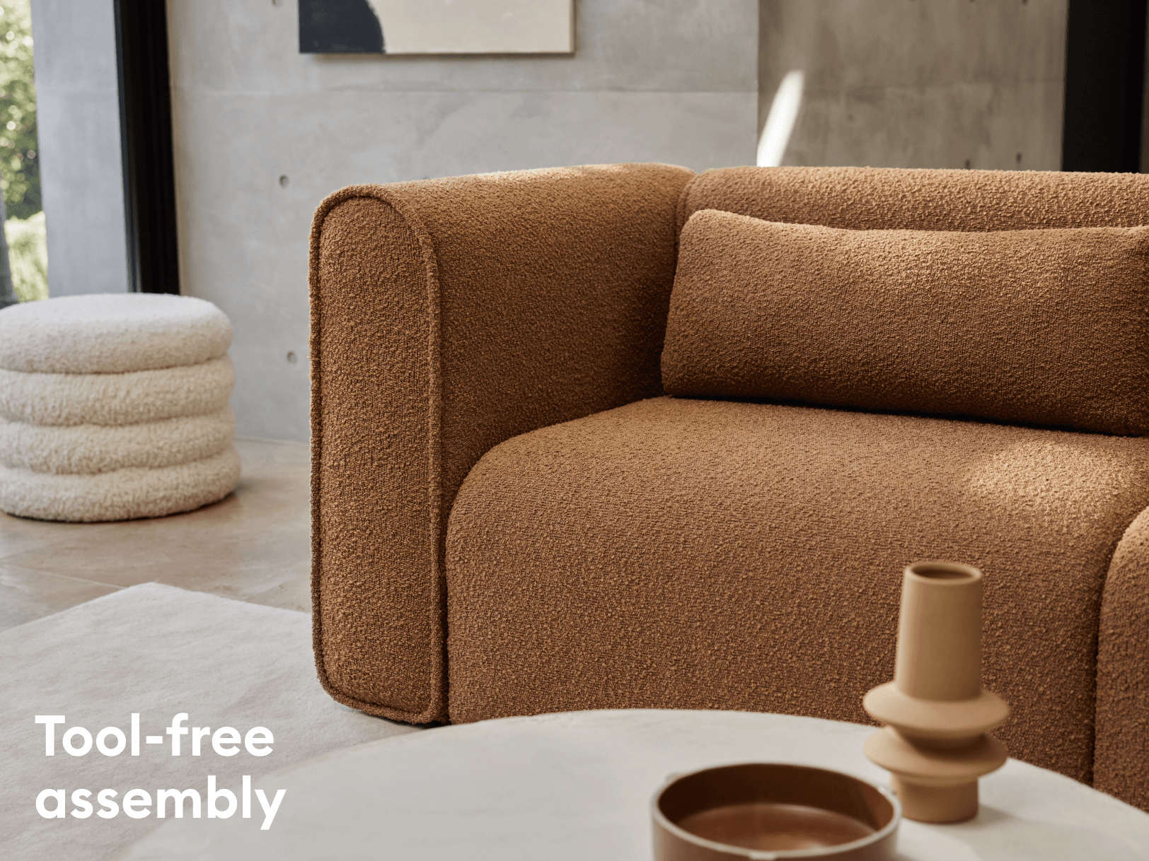 Bangalow Modular Sofa - 2 Sections / Sand Dune (Luxe) / Extra Wide