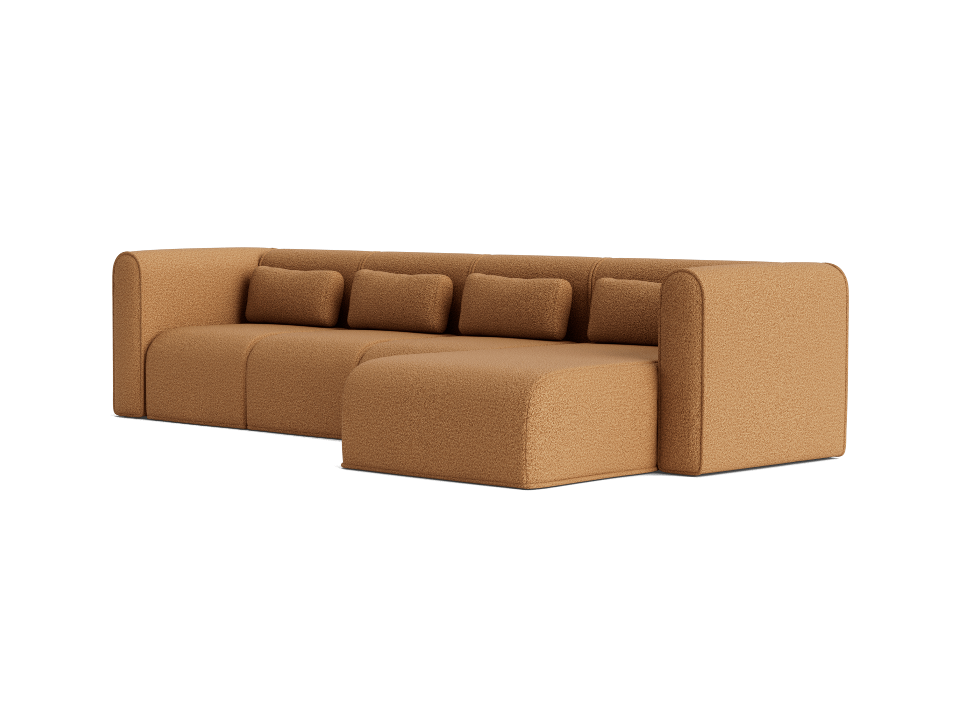 Bangalow Modular Sofa - Chaise / 5-Seater / Sand Dune (Luxe)